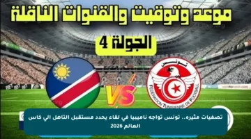 تصفيات مثيرة.. تونس تواجه ناميبيا في لقاء يحدد مستقبل التأهل إلى كأس العالم 2026